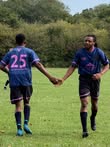 Welsh Warrior F.C. players during a match